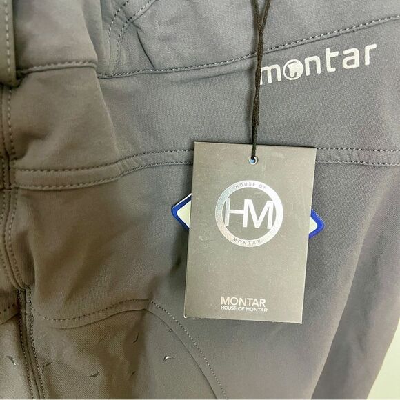 Montar Evelyn Zip In High Waist Equestrian Full Grip Riding Breeches Grey 12 - Picture 5 of 9